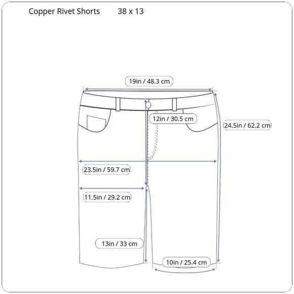 Copper Rivet Jean Shorts Mens 38 Black Hip Hop Denim Distressed Paint Patched - Picture 3 of 12